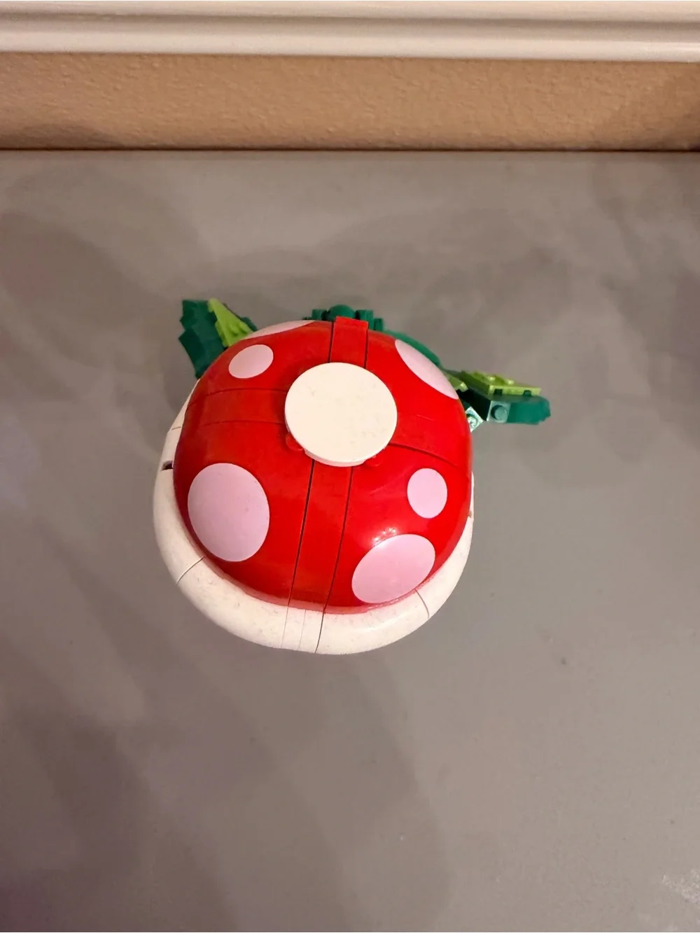 Lego Red and White Piranha Plant with Green Pipe